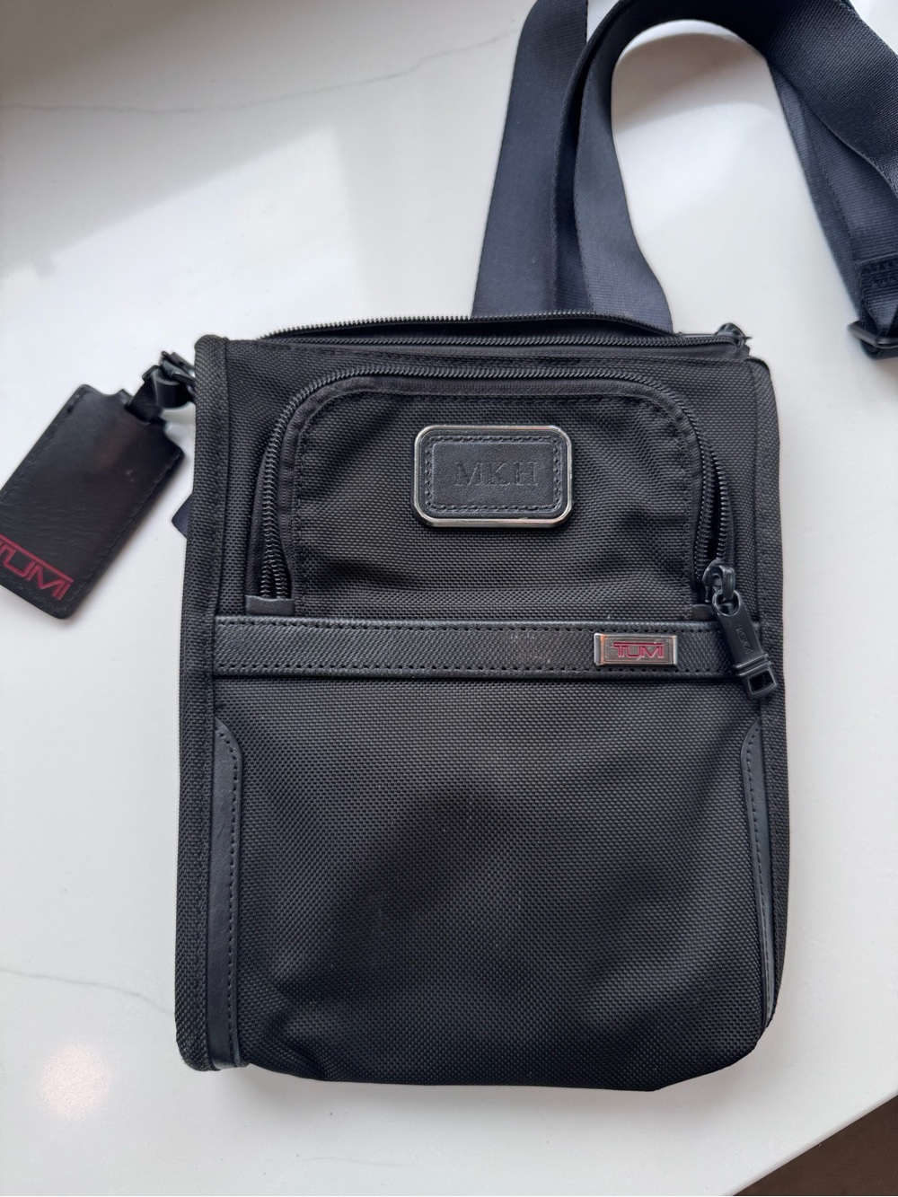 Tumi Black Crossbody Men's Travel Bag - Compact Everyday Carry